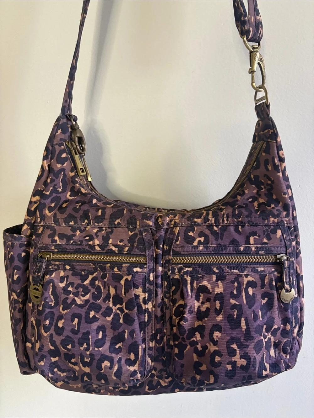 Women’s Leopard Print Purple Shoulder Bag